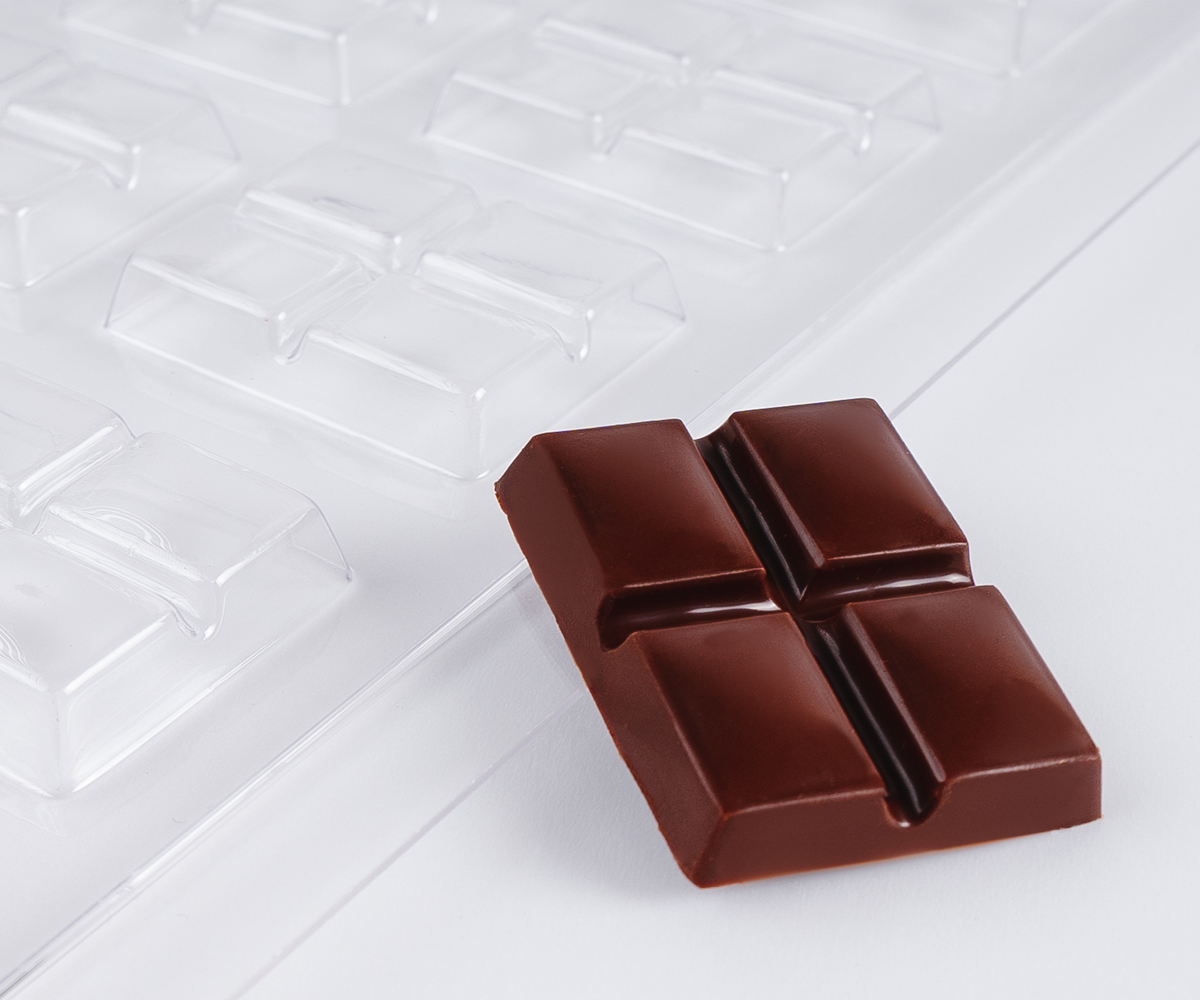 10 gr molde genérico Molde de alta calidad para hacer tus propias tabletas de chocolate de 10 gramos.