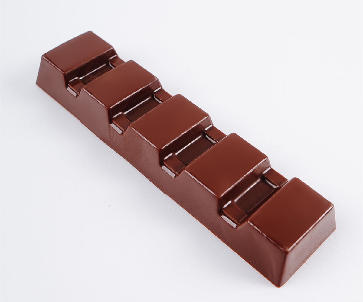 Molde de alta calidad para hacer tus propias barras de chocolate de 50 gramos.