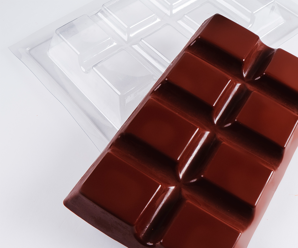 Molde de alta calidad para hacer tus propias tabletas de chocolate de 1 kilo.